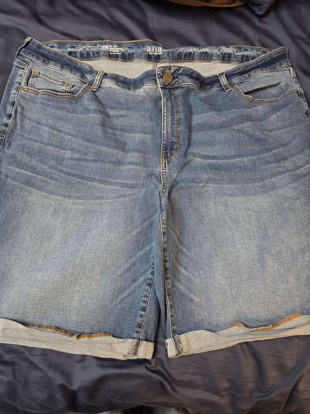 a.n.a Denim Bermuda Shorts - Light Blue